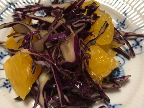 紫キャベツと八朔のサラダ